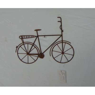 Wholesale Handmade Metal Iron Antique Art Shape Bike Wall Decoration