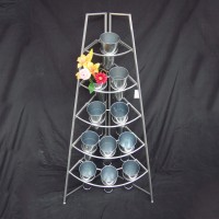 5 Tiered Decoration Flower Shop Iron Metal Flower Display Stand