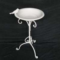 Garden Metal Custom Shaped White Standing Garden Bird Feeder