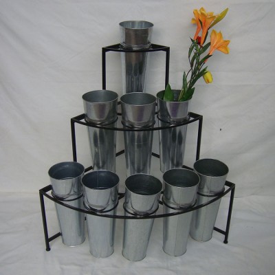 Custom Modern Decorative Outdoor Metal Iron Display Plant Planter Flower Pot Stand Rack