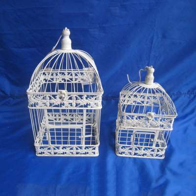 Wholesale White Decorative Vintage Iron Garden Metal Bird Cage