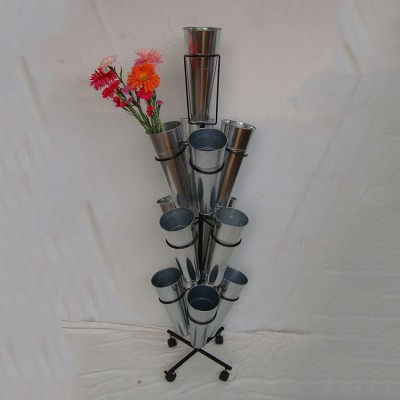 Home Garden Decorations Flower Shop Metal Planter Pots Iron Flower Stand