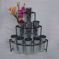 Customized Metal Display Rack Flower Pot Display Stand For Sale