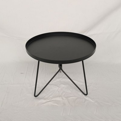 Dessert Shop Cafe Table Black Round Nordic Modern Coffee Table Metal