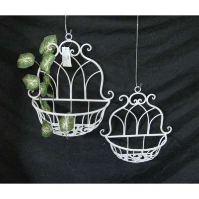 Antique Decorative Garden Plant Hanging Wall Mounted Metal Baskets