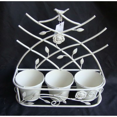 3-Holder Sale Wedding White Outdoor Garden Metal Frame Flower Stand