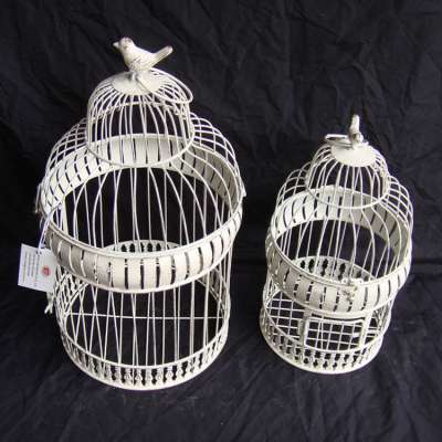 Manufacturer White Decorative Vintage Luxury Metal Bird Cages Outdoor Indoor Flower Stand